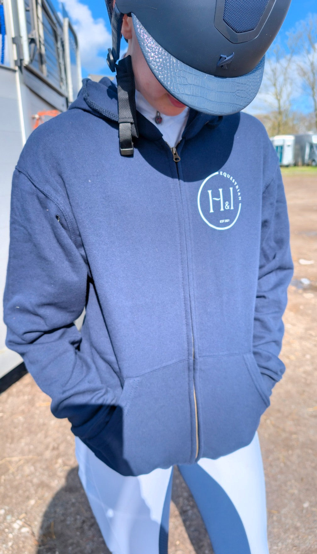 NEW Zip Navy hoody